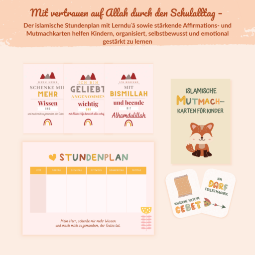 schukstarter set mit islamischen Stundenplan