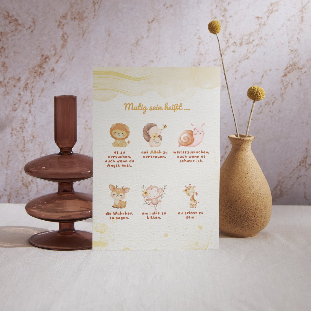 Postkarte für Kinder "Mutig sein bedeutet ..." – Bild 5