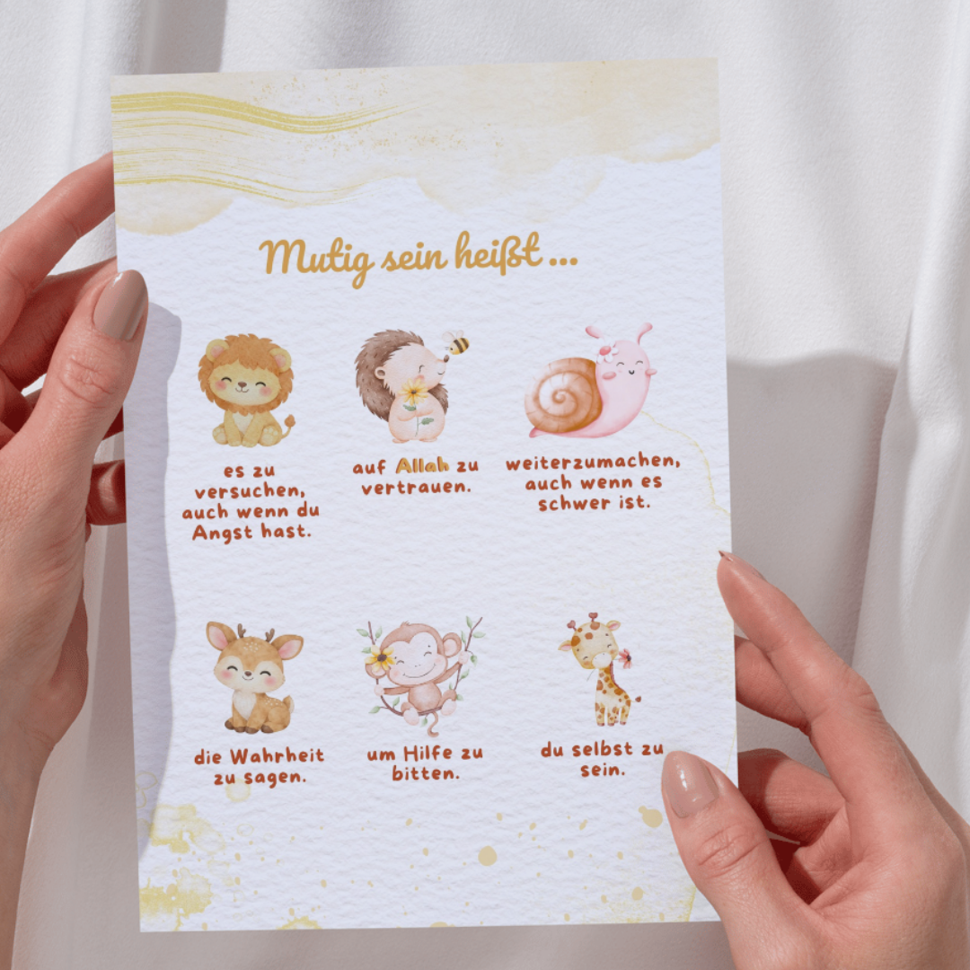 Postkarte für Kinder "Mutig sein bedeutet ..." – Bild 2