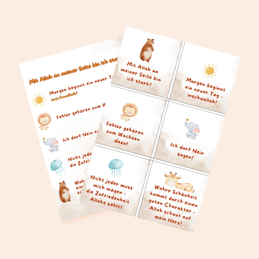 islamisches Affirmationsposter Schule
